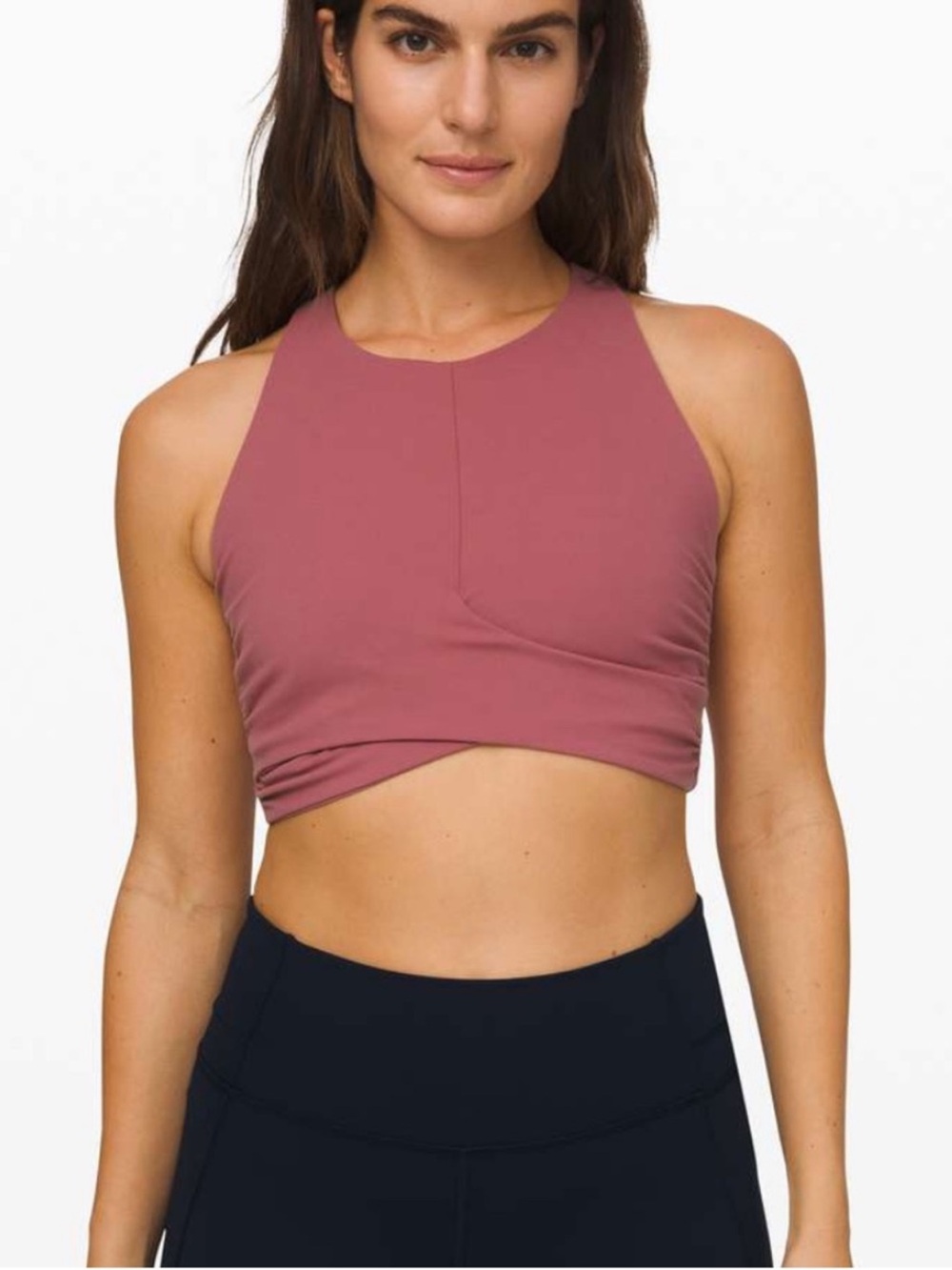 Lululemon Always Aligned High-Neck Crop Bra with Criss Cross Back